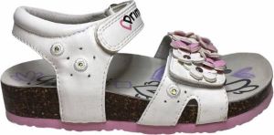 Primigi velcro's roze-witte bloempjes LED sandalen 1459011 wit mt 28