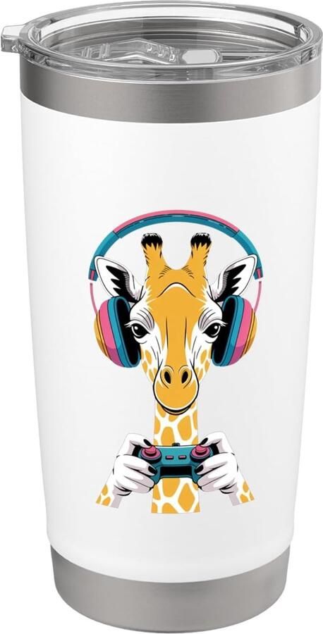 Print koptelefoon voor gamers dubbele wand thermobeker