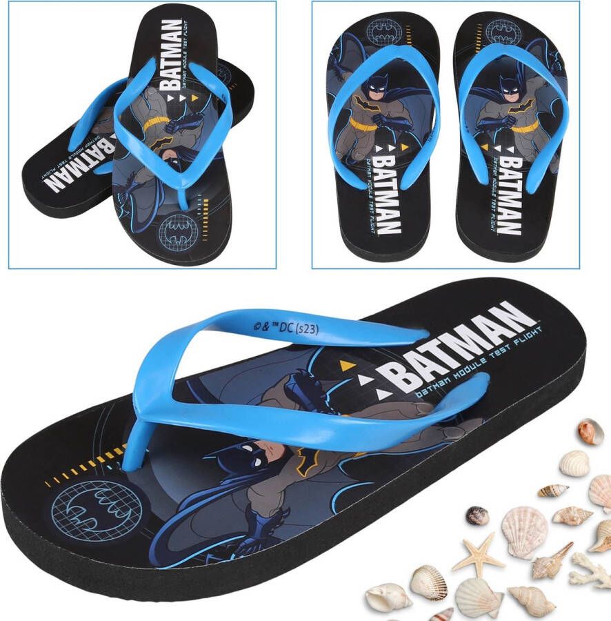 PRODUKT Batman Zwarte slippers flip-flops voor jongens zwembadslippers voor jongens