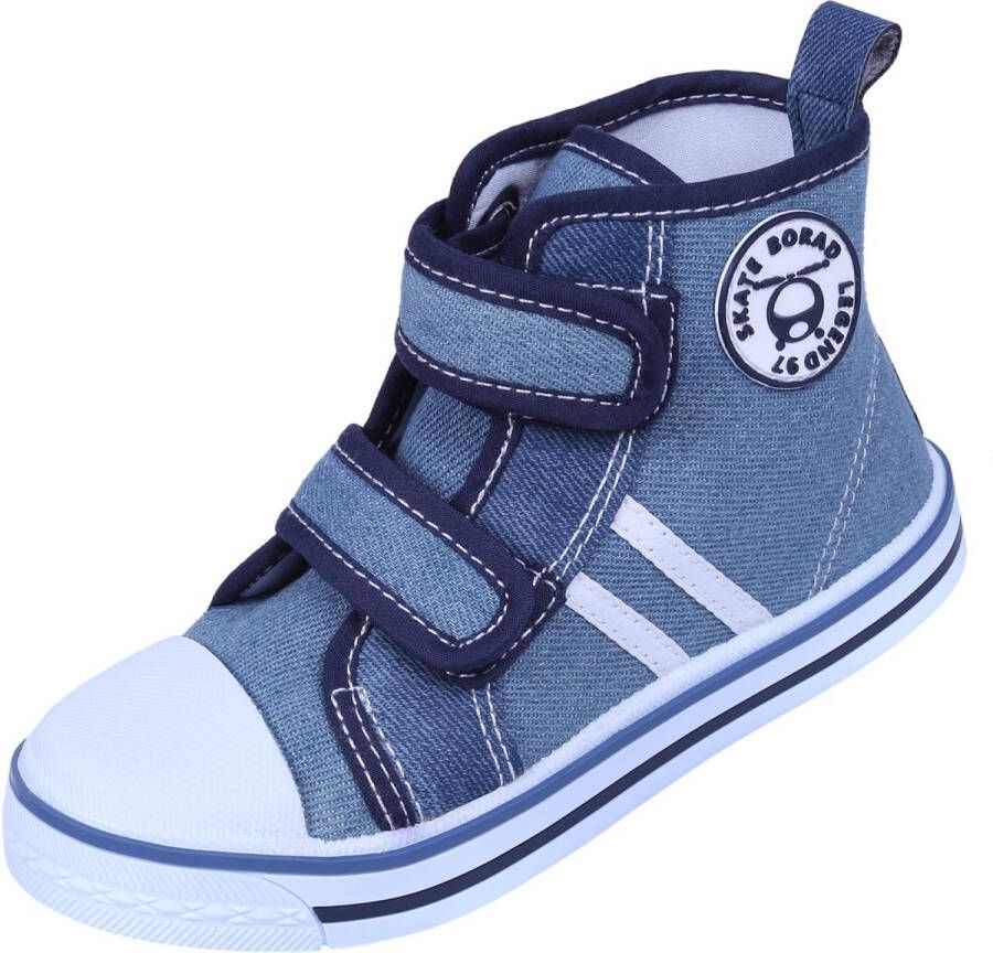 Sarcia.eu Denim jongenssneakers met enkel en klittenband