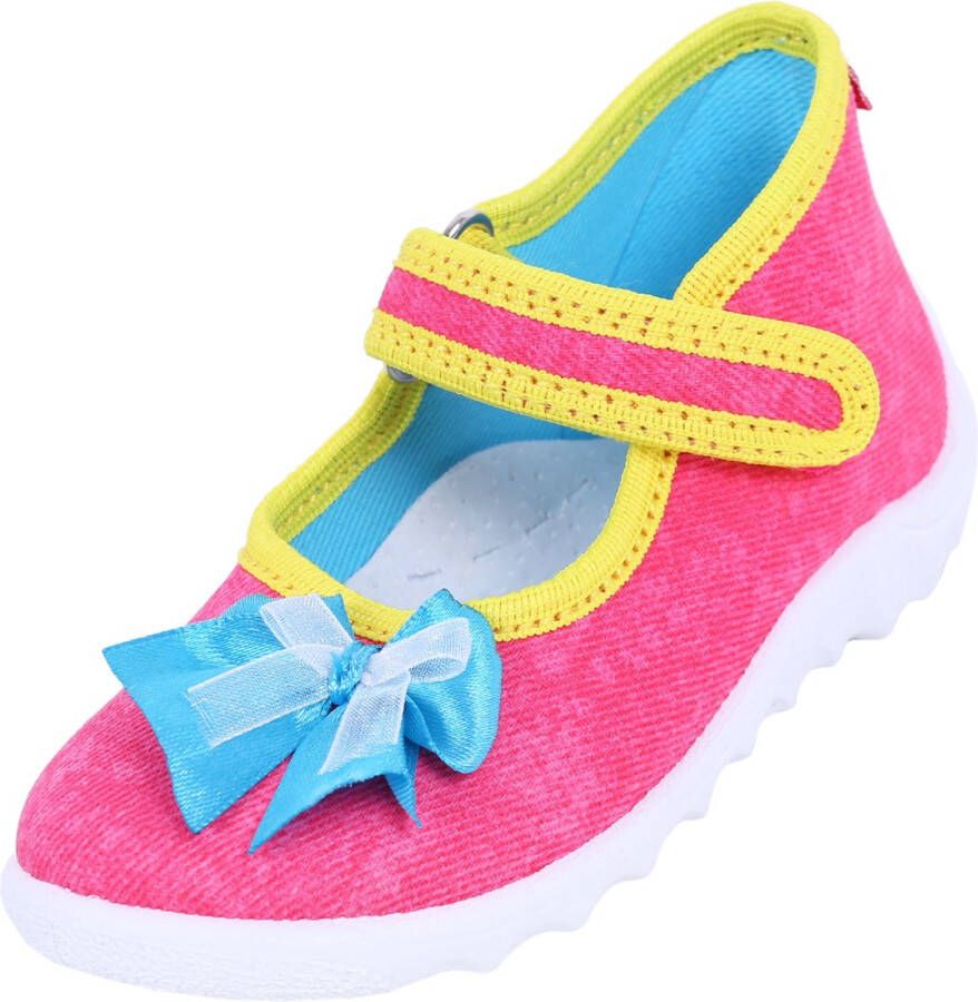PRODUKT Koraalrode sneakers pantoffels met strikje LEMIGO