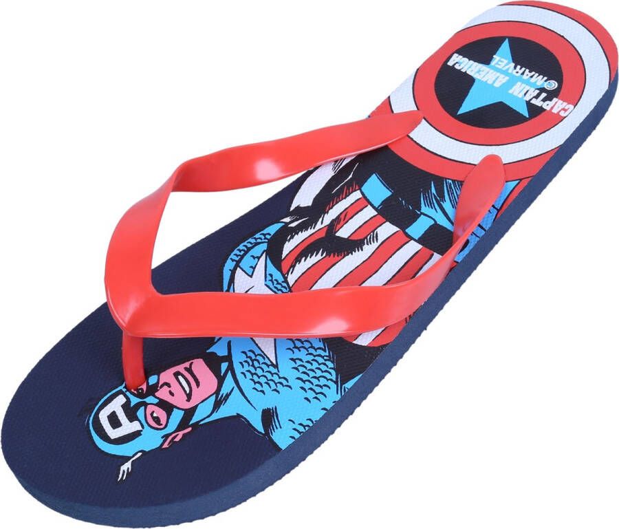 PRODUKT Marineblauwe CAPTAIN AMERICA Marvel teenslippers voor heren