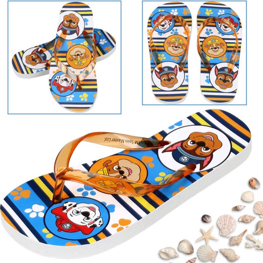 PRODUKT Paw Patrol Marshall Chase Rubble Kleurrijke slippers flip-flops voor jongens badslippers voor jongens oranje bandjes