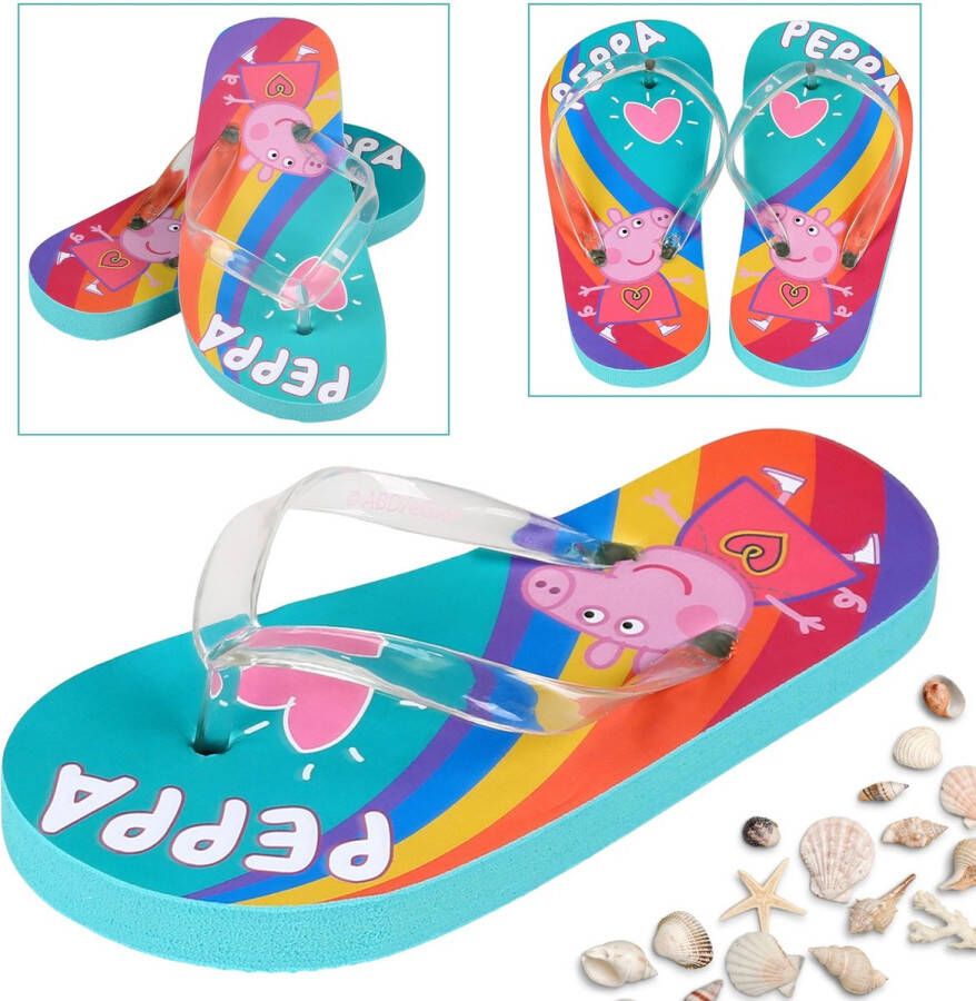 PRODUKT Peppa Pig Kleurige slippers flip-flops voor meisjes zwembadslippers voor meisjes