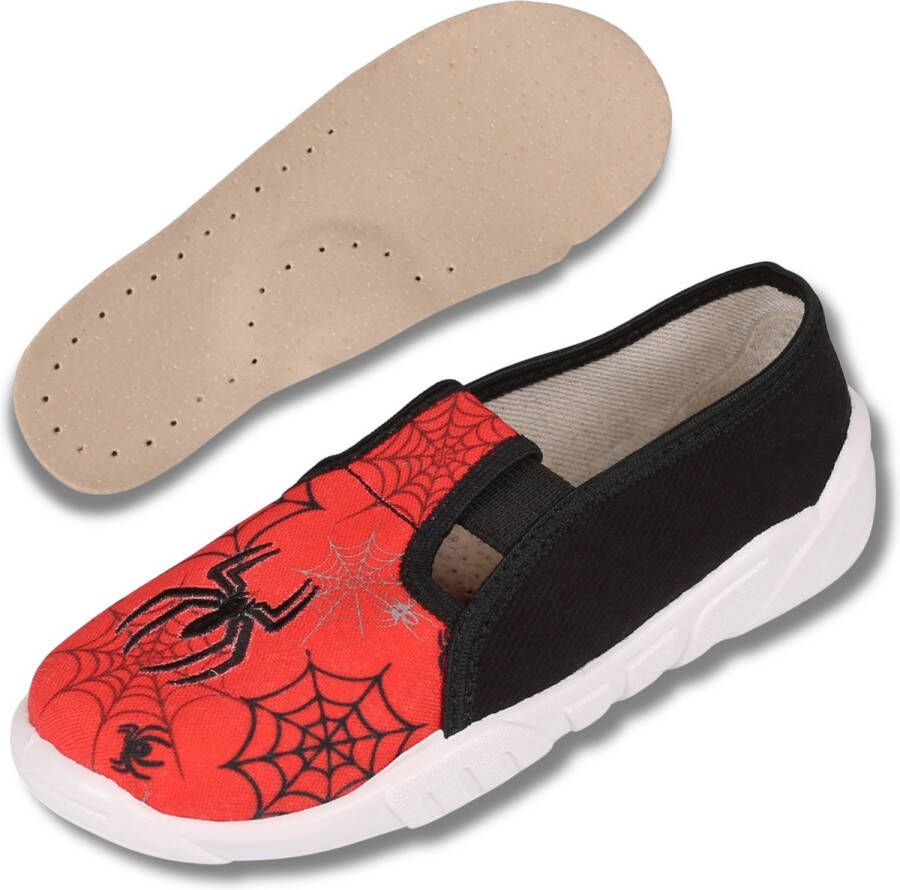 PRODUKT Rood-Zwarte Jongens Sneakers Pantoffels Adaś Spider ZETPOL