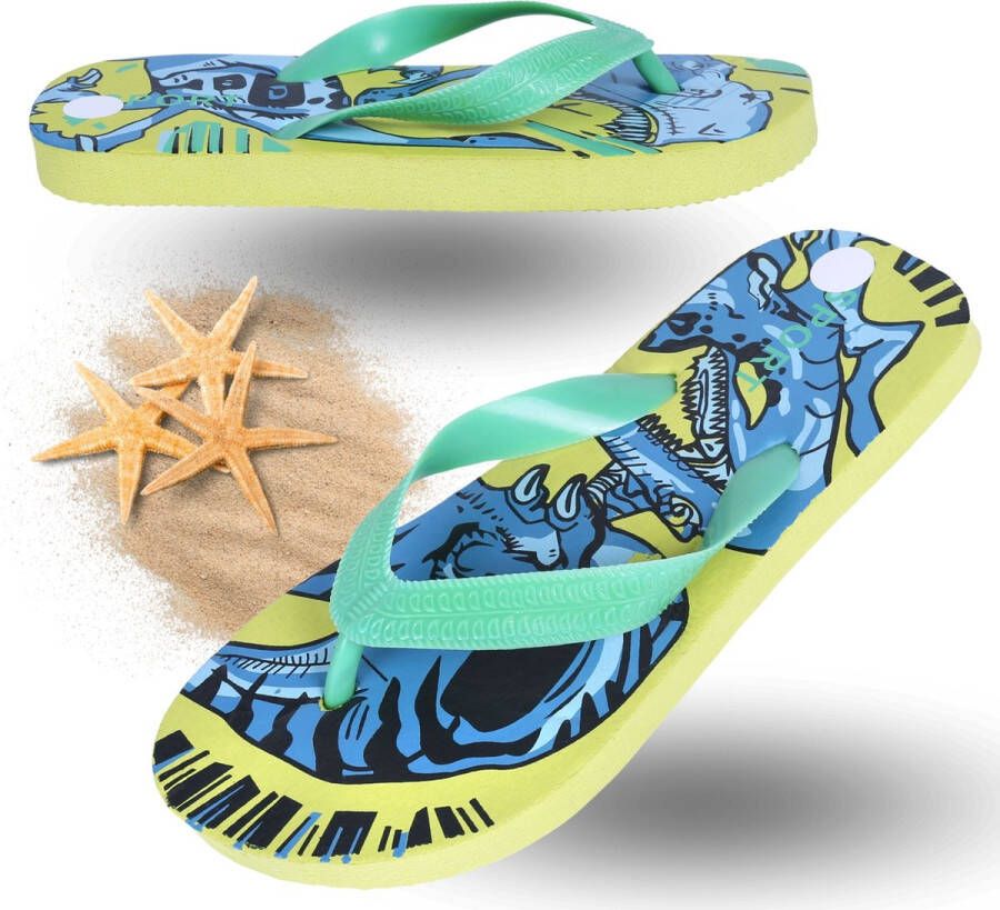 PRODUKT Seledyn dinosaurus teenslippers japs voor jongens