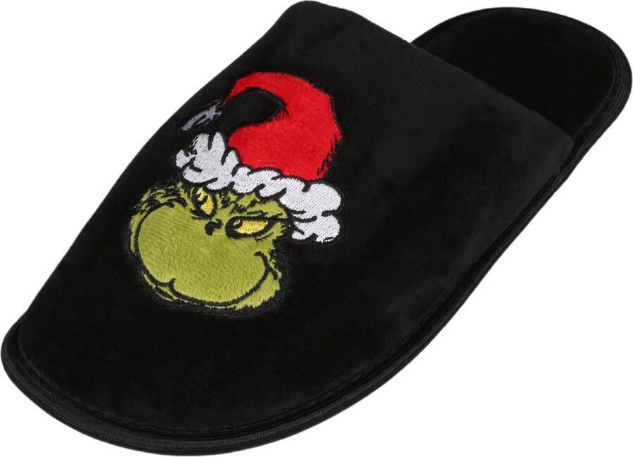 Sarcia.eu The Grinch Herensloffen zwarte velours huisschoenen