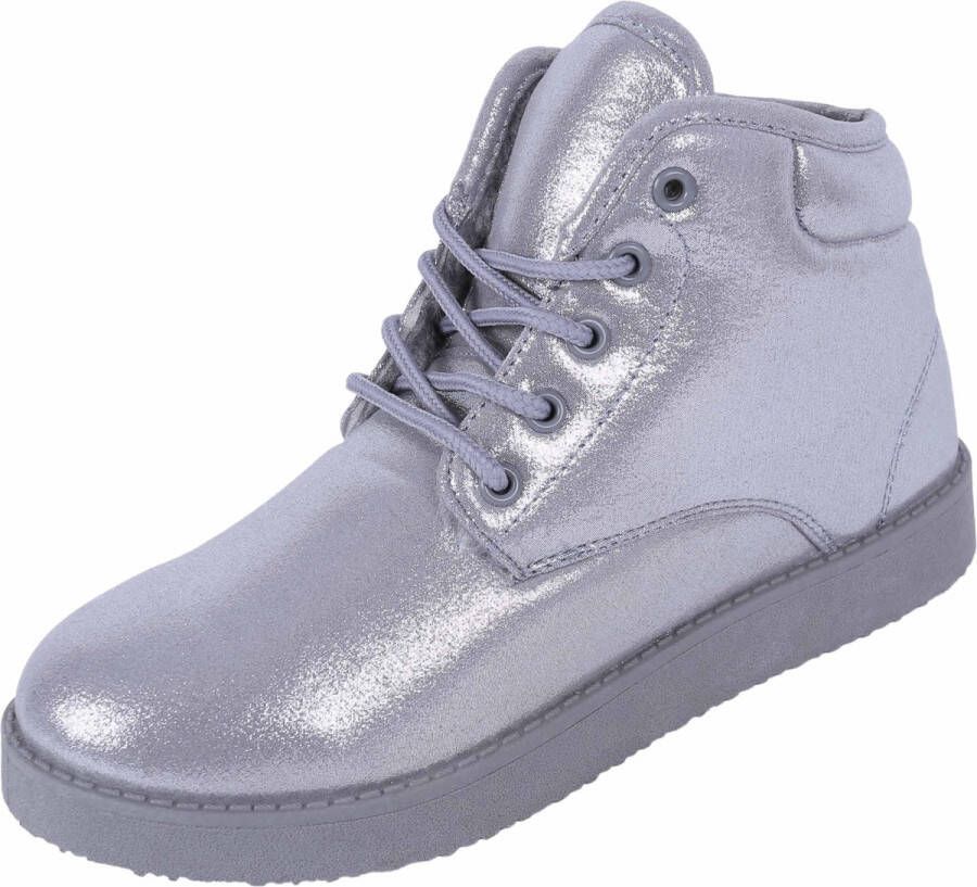 PRODUKT Zilveren halfhoge schoenen laarzen