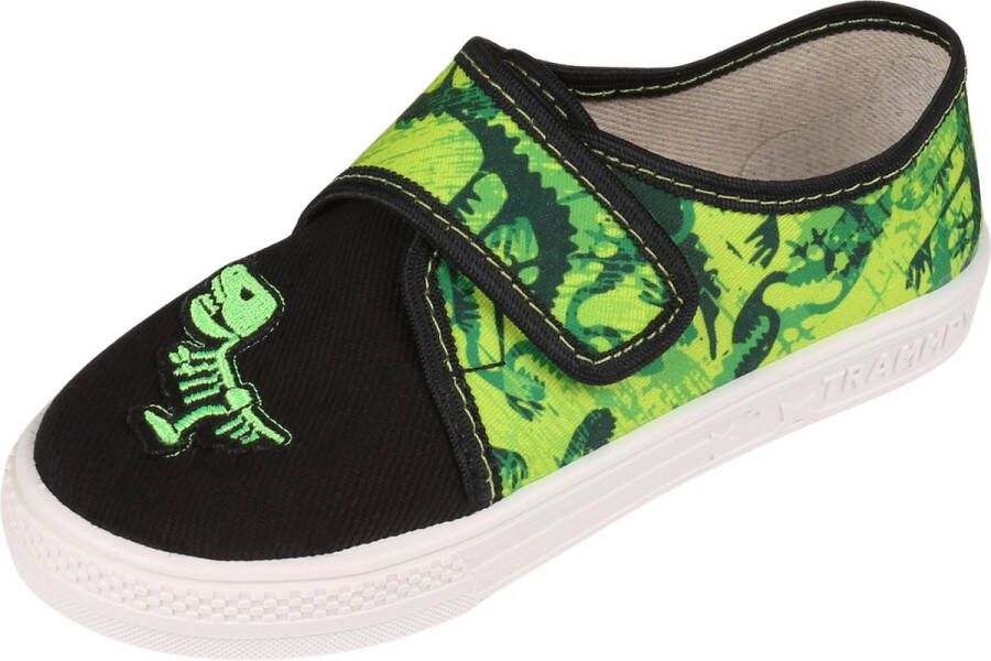 PRODUKT Zwart-Groene Klittenband Jongens Sneakers Pantoffels Grześ ZETPOL