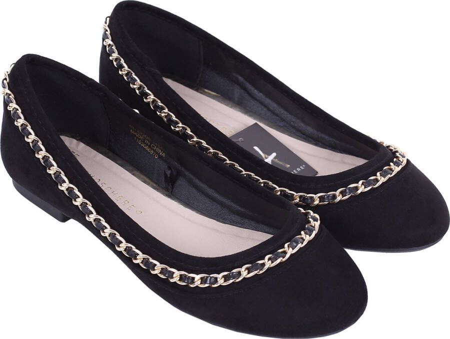 Sarcia.eu Zwarte suède ballerina's