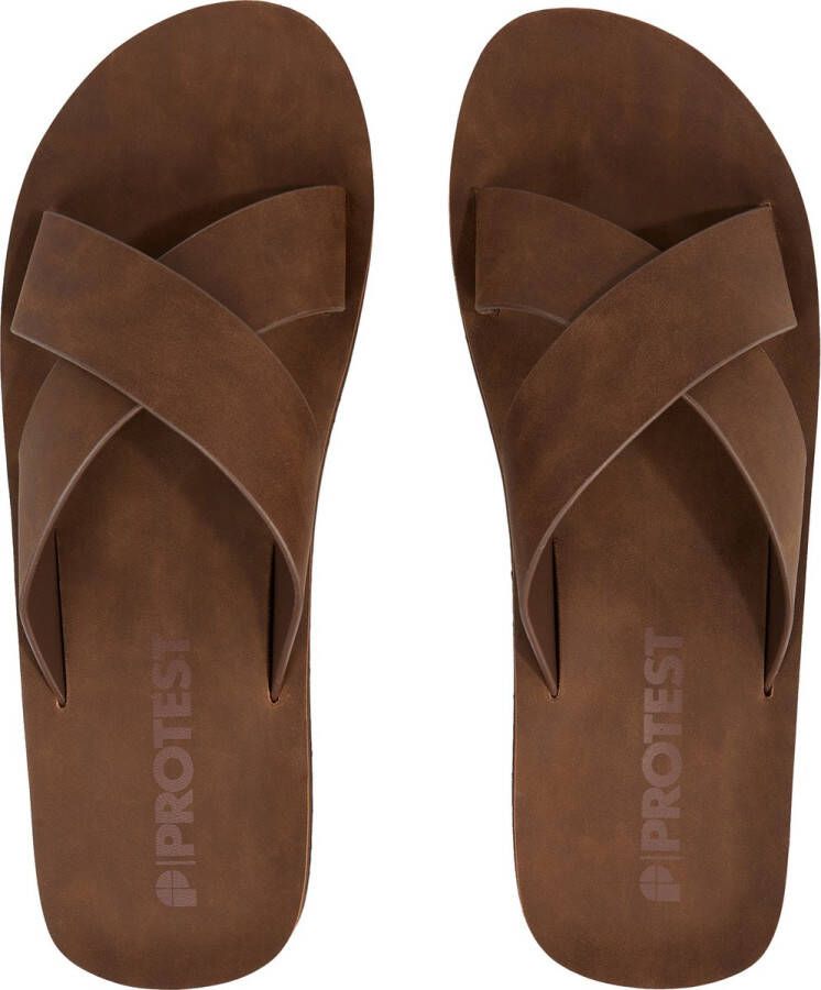 Protest Prtcoron Slippers Heren Brede banden Kunstleer Coconut
