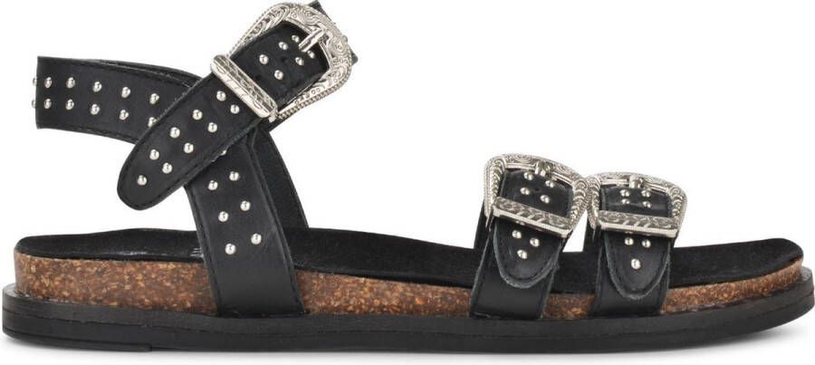PS Poelman Aranstud Dames Sandalen Zwart
