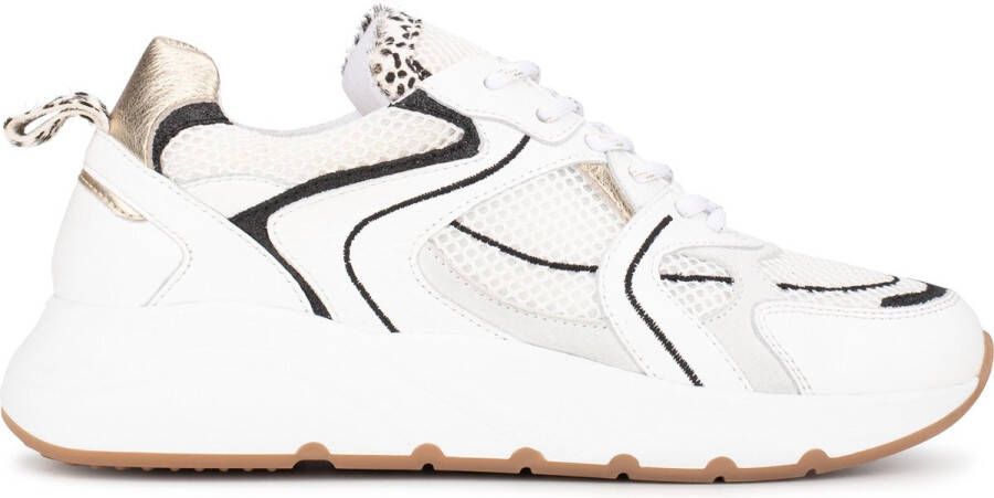 PS Poelman CIBEL Dames Sneakers Wit met combinatie