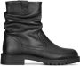 POELMAN Leren enkelboot met ritssluiting Zwart Leer Enkelboots Dames - Thumbnail 2