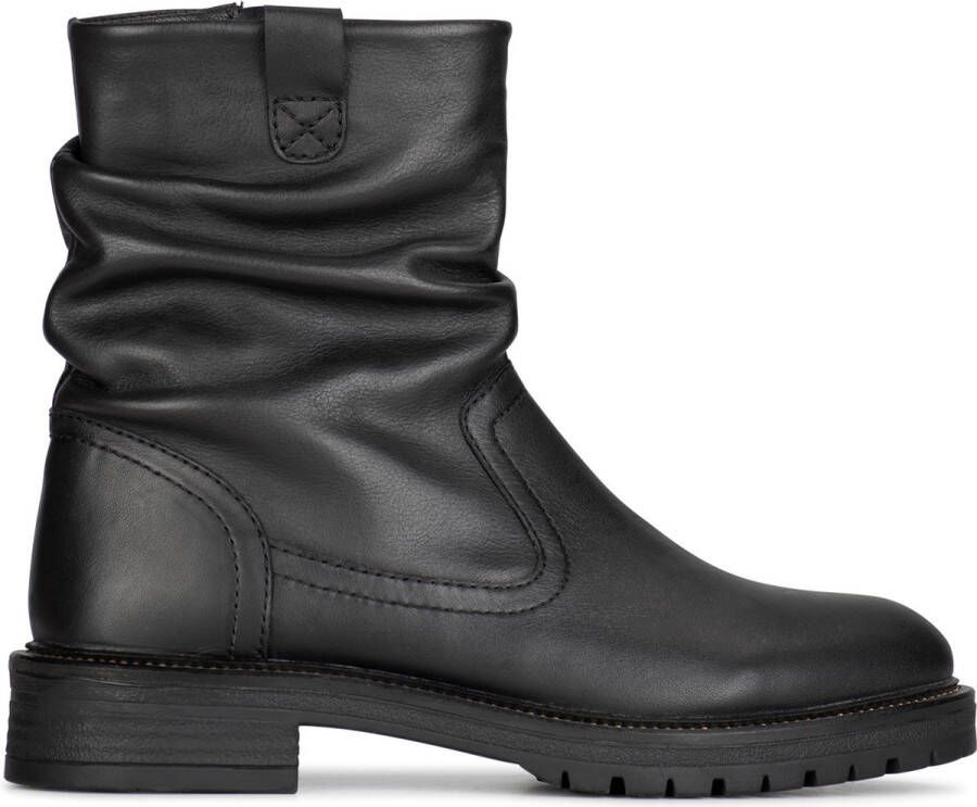 POELMAN Leren enkelboot met ritssluiting Zwart Leer Enkelboots Dames
