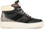 PS Poelman ESQUIMO Dames Hoge Sneakers Teddy Zwart Multi - Thumbnail 1