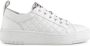 PS Poelman Esquimo Dames Quilted Leren Tennis Sneakers met Leopard Print 39 Wit - Thumbnail 1
