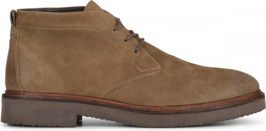 PS Poelman HUDSON Heren Hoge Veter Schoenen Donker Taupe - Foto 2