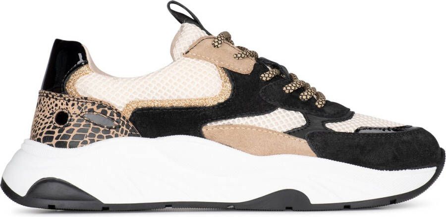 POELMAN LPIVA-01POE Black Off white Zwart Mesh Lage sneakers Dames