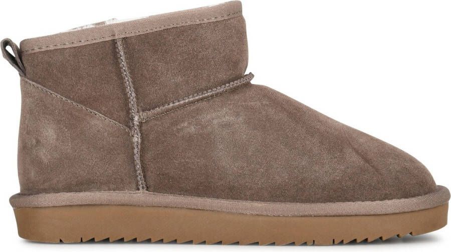 POELMAN CLSHNPS-02POE3 Warm Taupe Suede Bont Dames