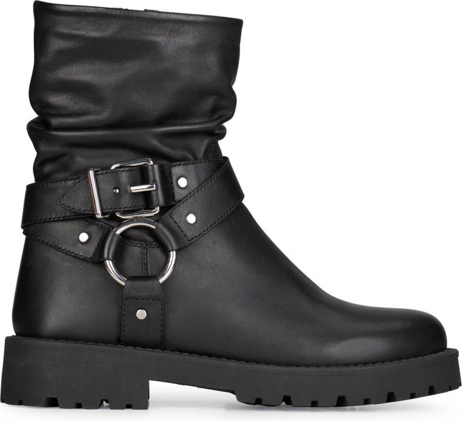 PS Poelman Lein leren bikerboots zwart - Foto 2