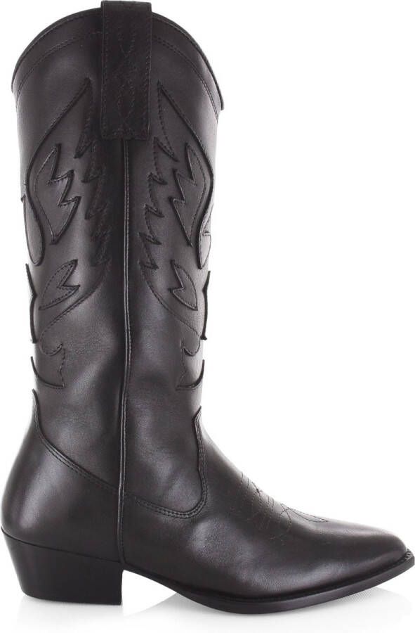 POELMAN Cowboylaarzen Zwart Leer Cowboy laarzen Dames