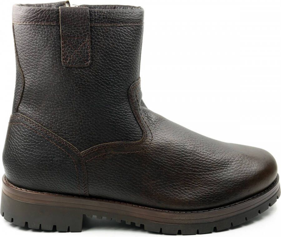 PS Poelman MARIO Heren Enkel Laarzen Donker Bruin - Foto 2