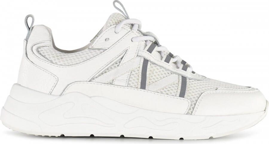 PS Poelman Minion leren sneakers wit zilver