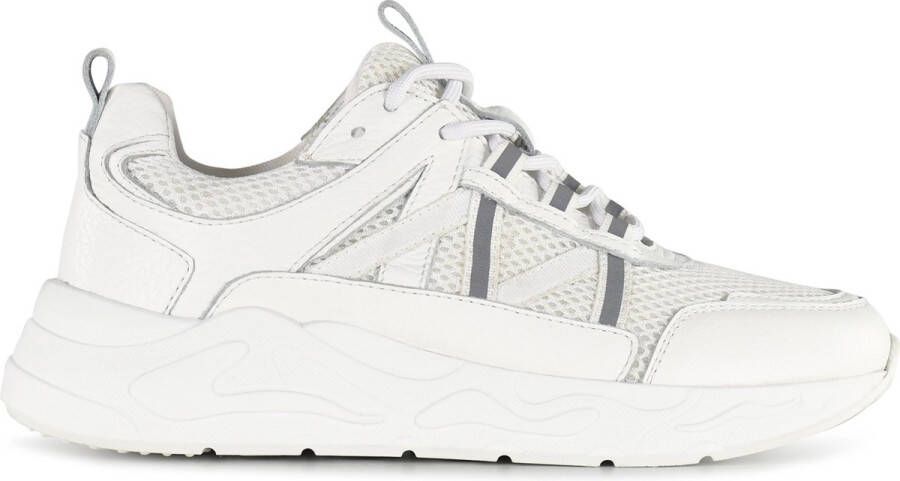 PS Poelman Minion leren sneakers wit zilver