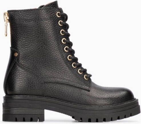 PS Poelman Monk leren veterboots zwart Meisjes Leer Effen 36