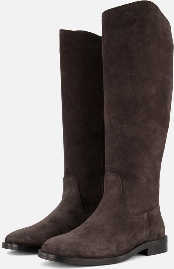 PS Poelman Hoge Laarzen bruin Suede Dames