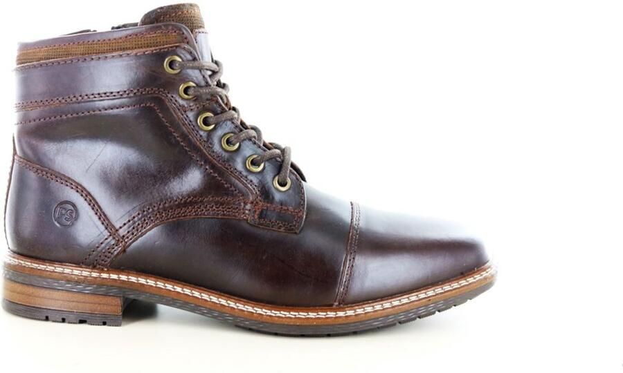 PS Poelman JONI Heren Veterschoenen Donker Bruin