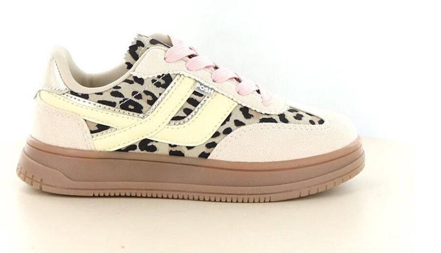 POSH by Poelman sneakers beige met dierenprint - Foto 4