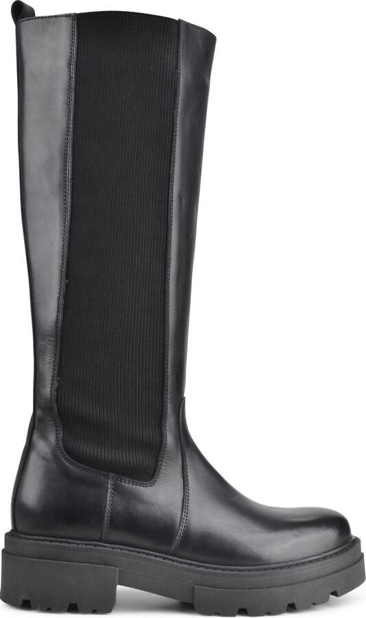 PS Poelman Loki High Dames Leren Chelsea Laarzen met Elastiek Zwart - Foto 3