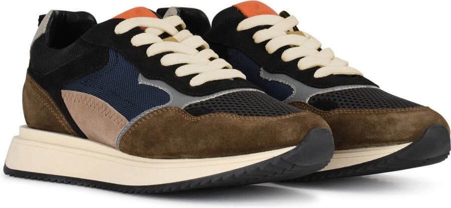 PS Poelman NASH heren sneakers Groen met combinatie - Foto 4