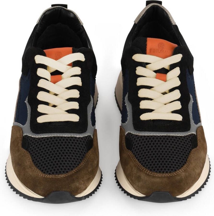 PS Poelman NASH heren sneakers Groen met combinatie