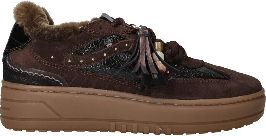 PS Poelman Sneakers Dames Bruin