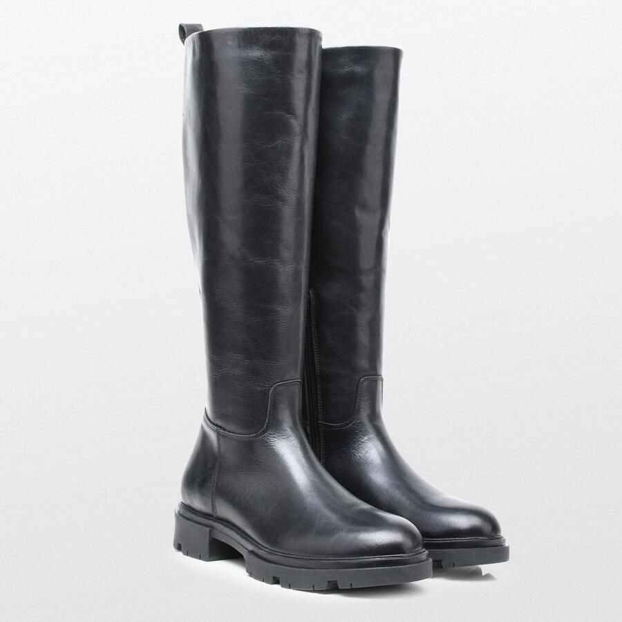PS Poelman SOPHIE Dames Hoge Laarzen Zwart