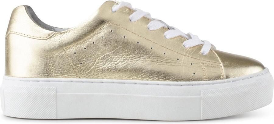 PS Poelman TITULAR Dames Casual Leren Tennis Sneaker Metallic Goud