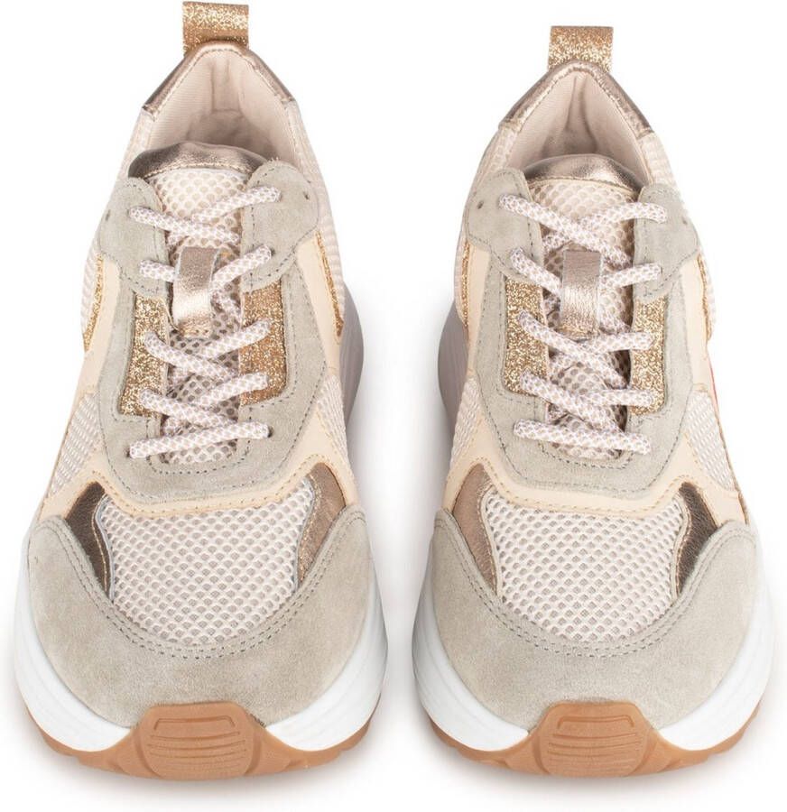 PS Poelman TRIANGLE Dames Sneakers Zwart met combinatie