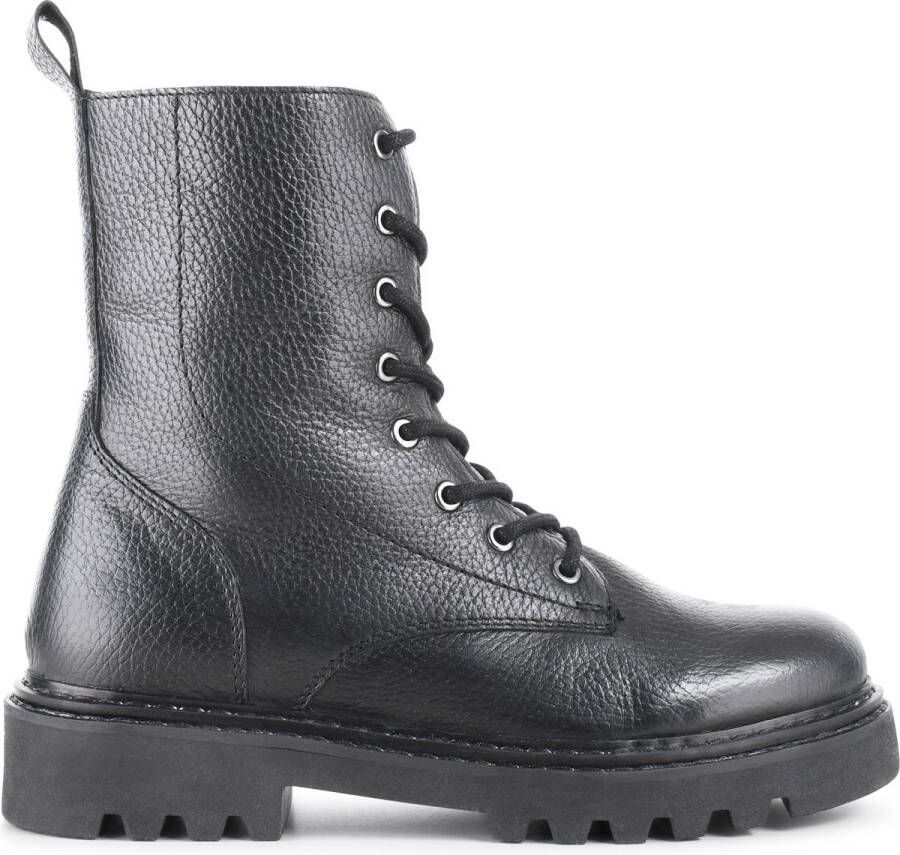 PS Poelman Saturno leren veterboots zwart