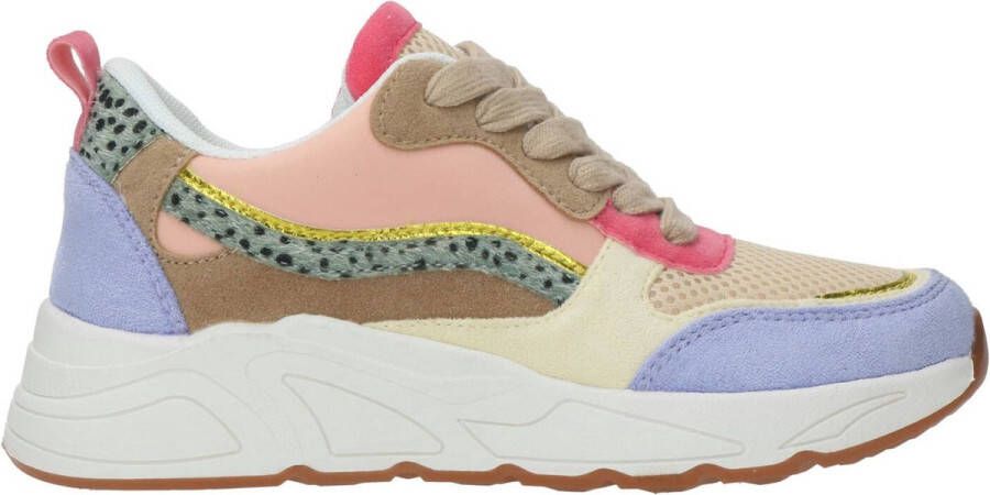 Poelman Klassieke Witte Sneaker Multicolor Dames