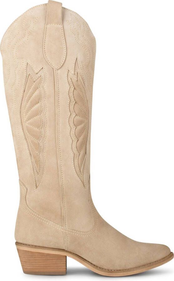 PS Poelman TOFU Dames Western Laarzen Beige