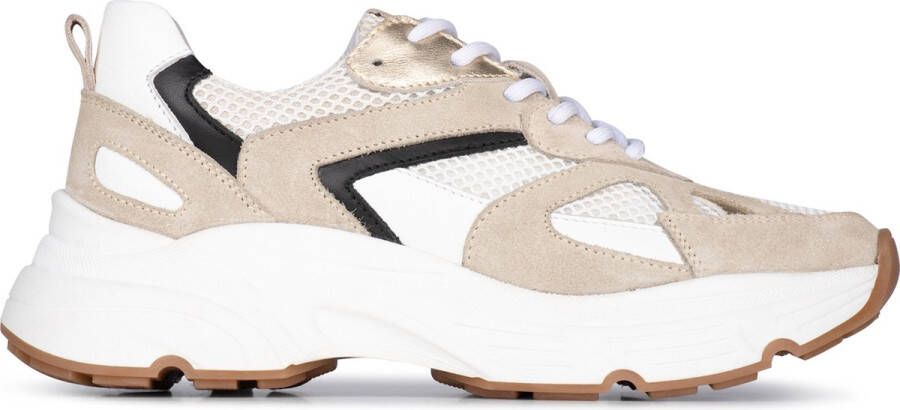 PS Poelman TOKIO Dames Sneakers Beige Met Combinatie
