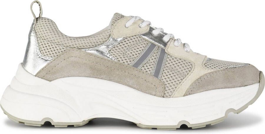 PS Poelman Tokio chunky suède sneakers grijs