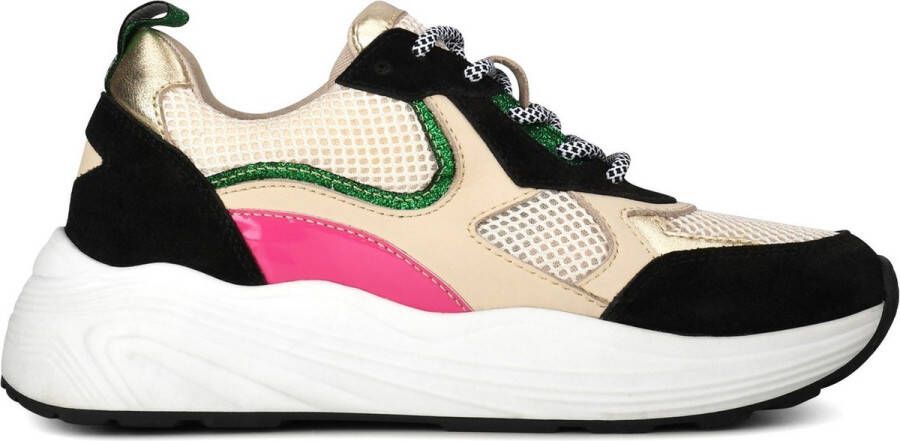 Poelman PS Poelma TRIANGLE Dames Sneakers Zwart met combinatie