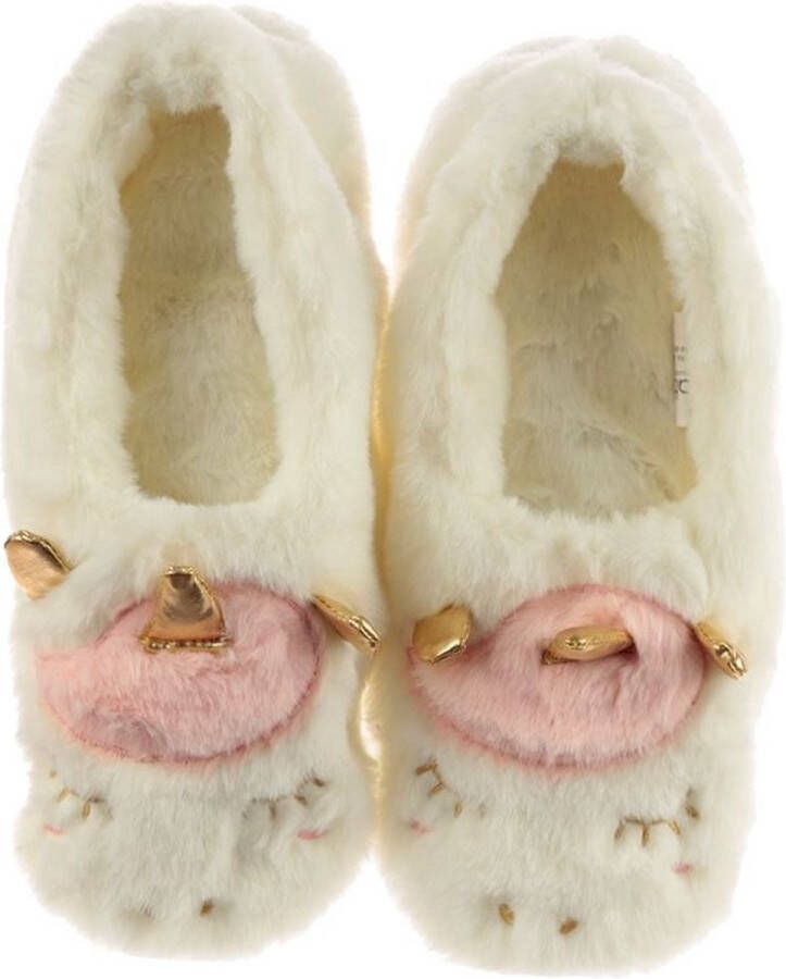 Puckator Unicorn Offwhite Heatpack Warmte Sloffen One Size(31 t m 34 )