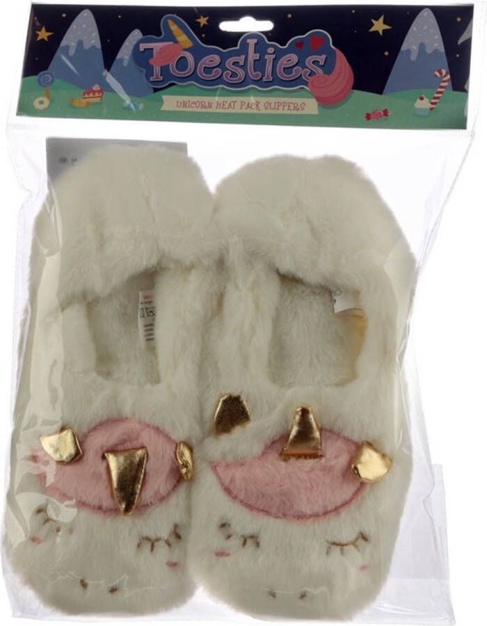Puckator Unicorn Offwhite Heatpack Warmte Sloffen One Size(31 t m 34 ) - Foto 2