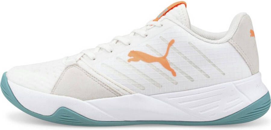 PUMA Accelerate Pro W+ Sportschoenen Volleybal Indoor wit lichtblauw