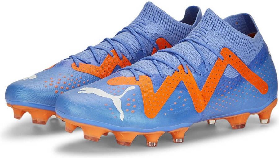 PUMA Future Match Gras Kunstgras Voetbalschoenen (MG) Blauw Oranje Wit